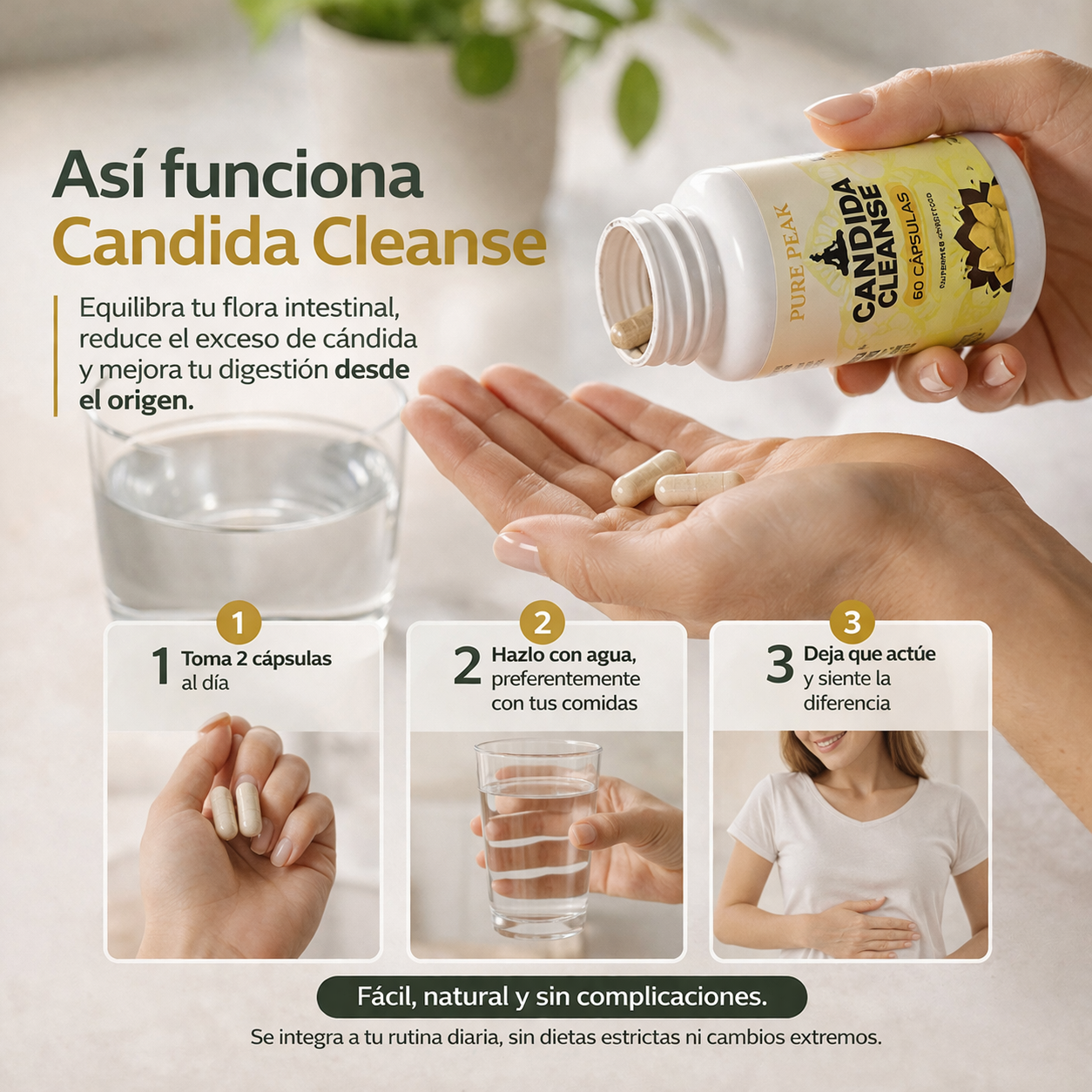 CANDIDA CLEANSE PRO ™  30 Días- Elimina la hinchazón que te hace ver y sentir diferente