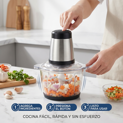 PicaMax™ — Picadora todo en uno. Limpia en segundos. Cocina sin estrés.