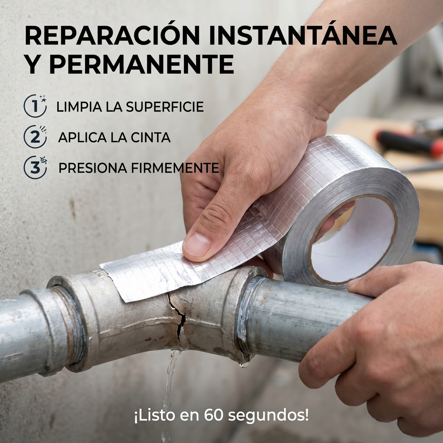 Cinta Tapa Gotera Waterproof Max™ 5cm X 5mts 3x1