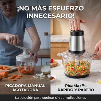 PicaMax™ — Picadora todo en uno. Limpia en segundos. Cocina sin estrés.