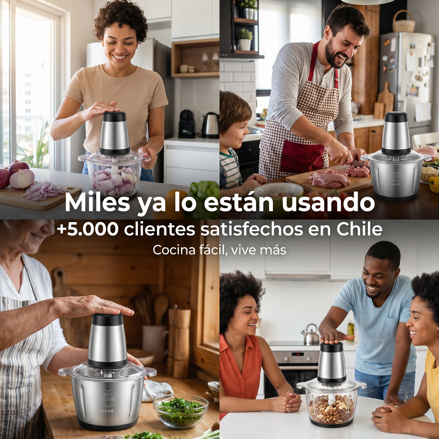 PicaMax™ — Picadora todo en uno. Limpia en segundos. Cocina sin estrés.